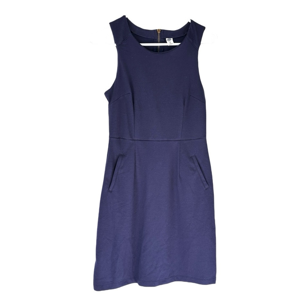 Old Navy Blue Sheath Mini Dress Crew Neck Sleeveless